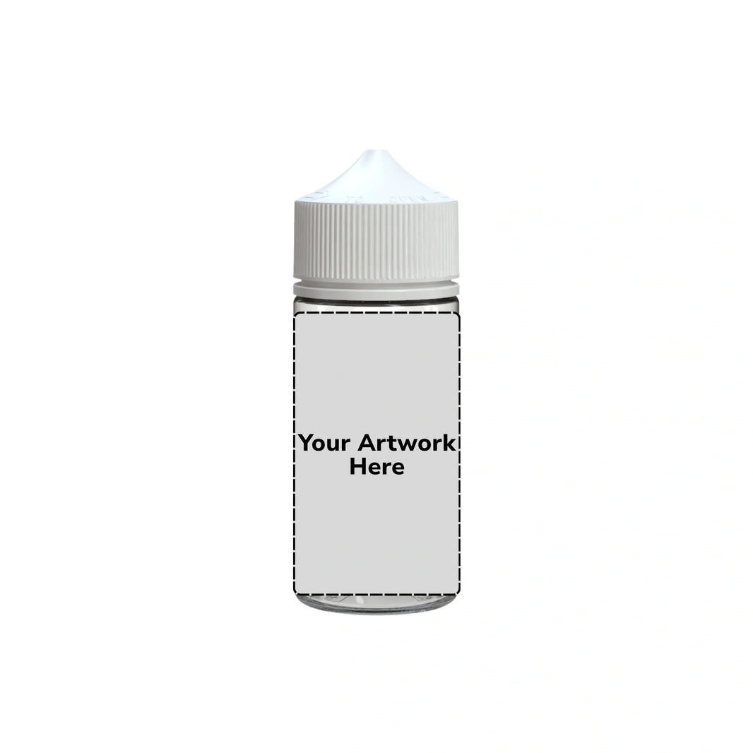 100ml v3 unicorn bottle clear white cap