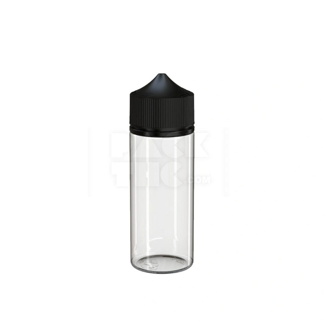 120ml pet reducer unicorn bottle clear natural black cap
