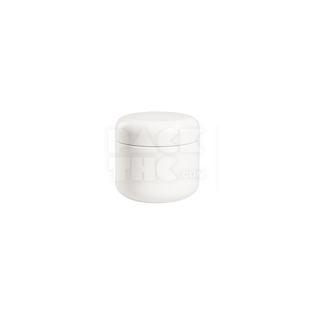 2oz dome jars white with white cap