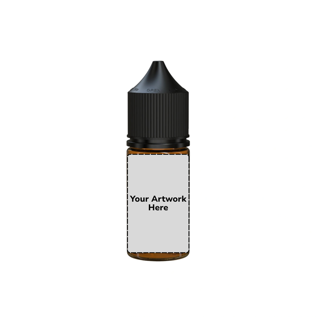 30ml stubby unicorn bottle translucent amber