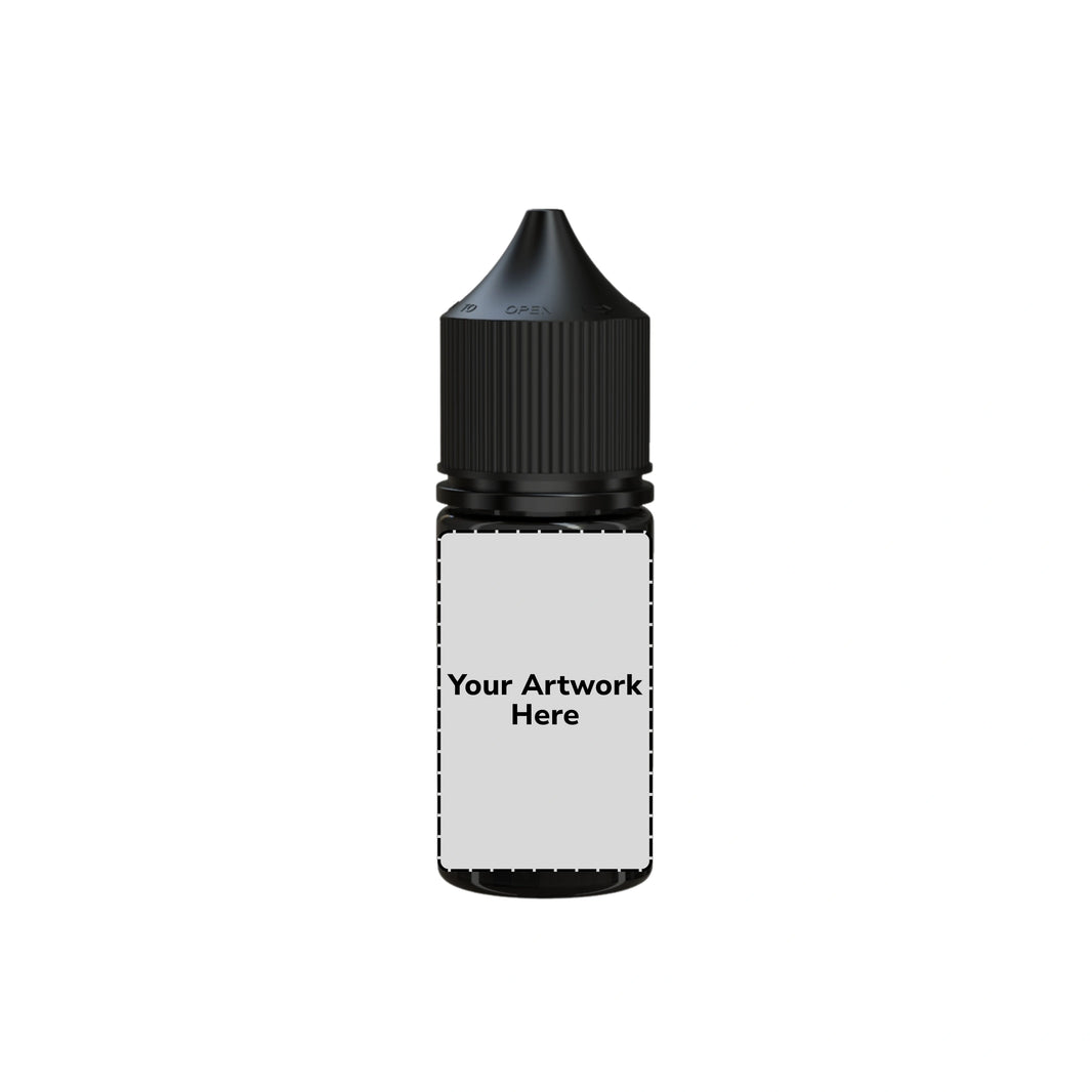 30ml stubby unicorn bottle translucent black