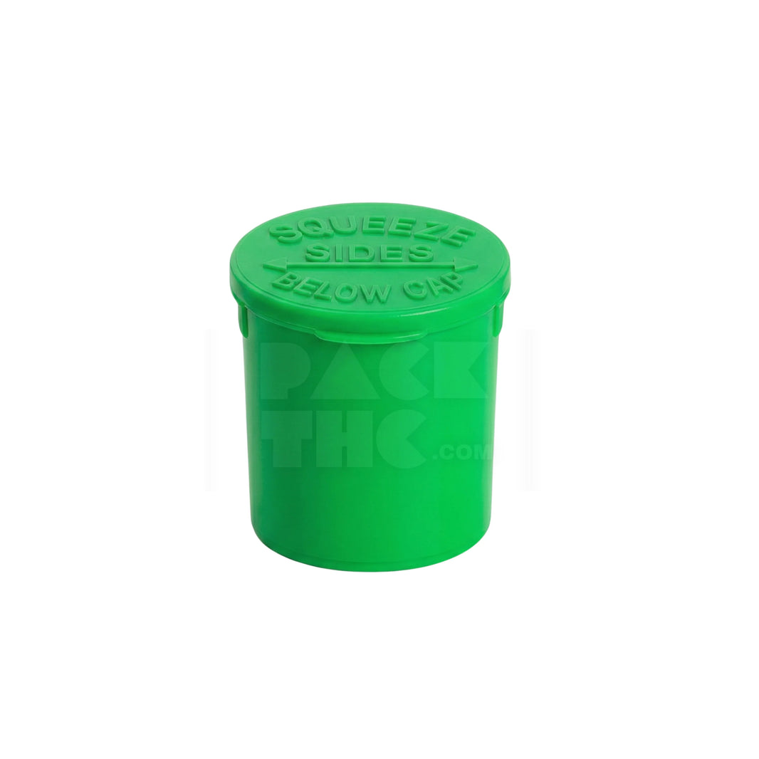 6 DRAM POP TOP VIAL - GREEN | Child-Resistant Bulk Case - (600 Count)