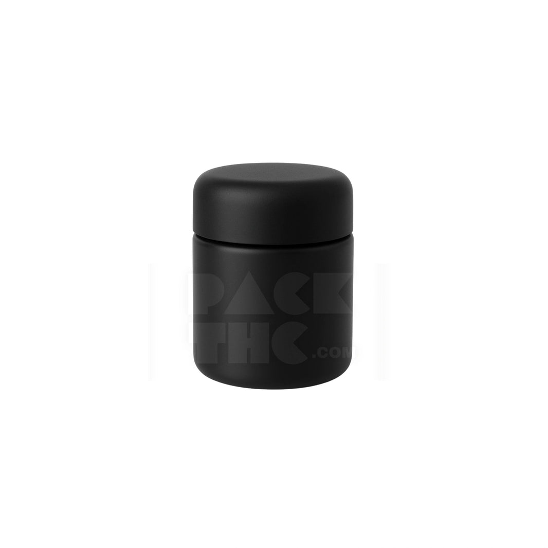 4oz plastic jar with curved cap black with black lid