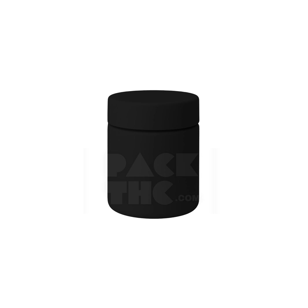 4oz plastic jar with smooth cap black with black lid