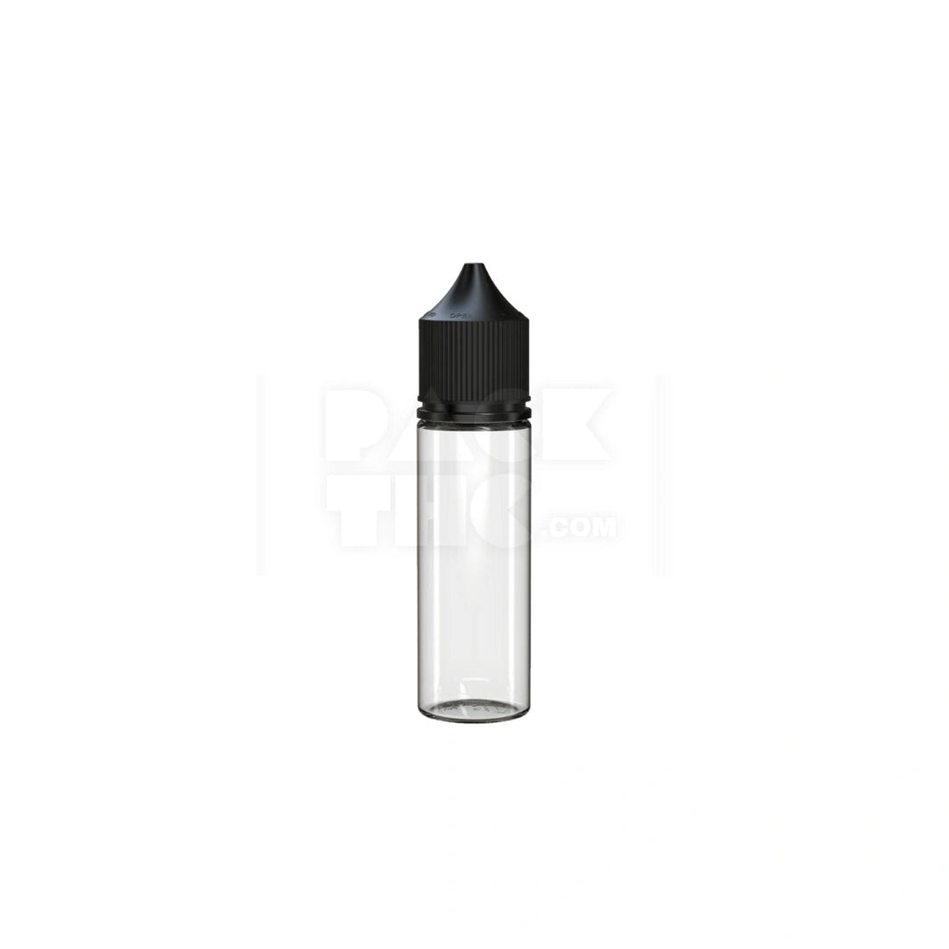 50ml v3 pet unicorn bottle cr clear natural black cap 500 count