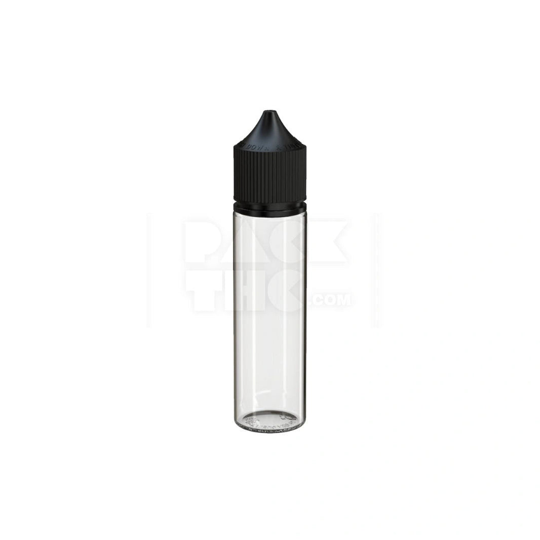 60ml pet reducer unicorn bottle clear natural black cap