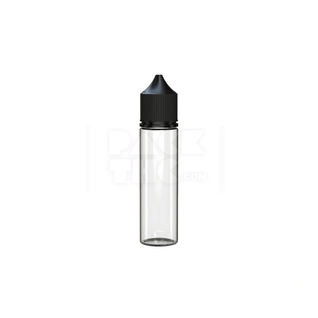 60ml v3 pet unicorn bottle cr clear natural black cap 500 count