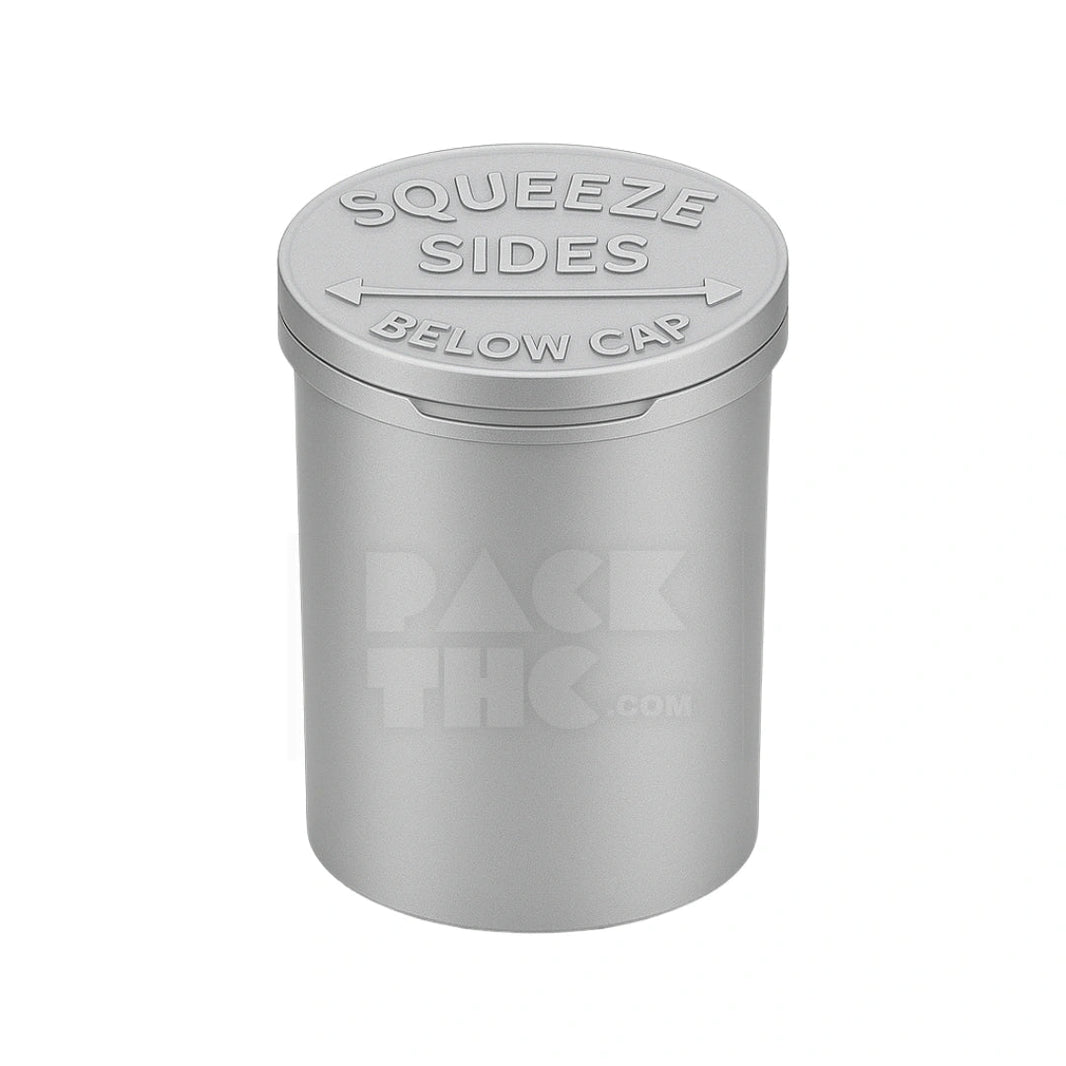 90 dram pop top vial silver