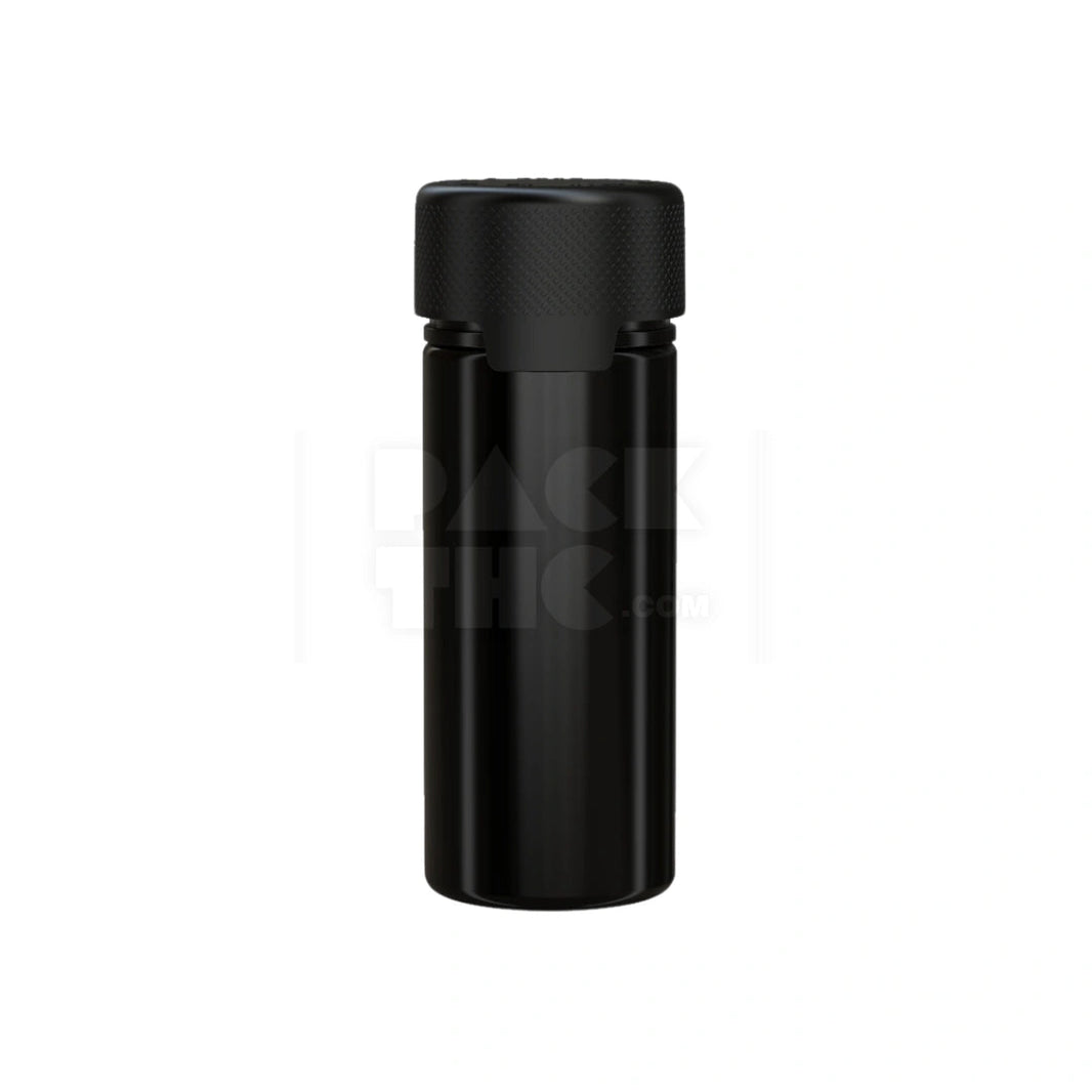 120ML AVIATOR CR BOTTLE WITH FRICTION FIT CLOSURE & TAMPER EVIDENT BREAK-OFF BAND (OPAQUE BLACK BOTTLE WITH OPAQUE BLACK CLOSURE) - (400 count) Pack THC