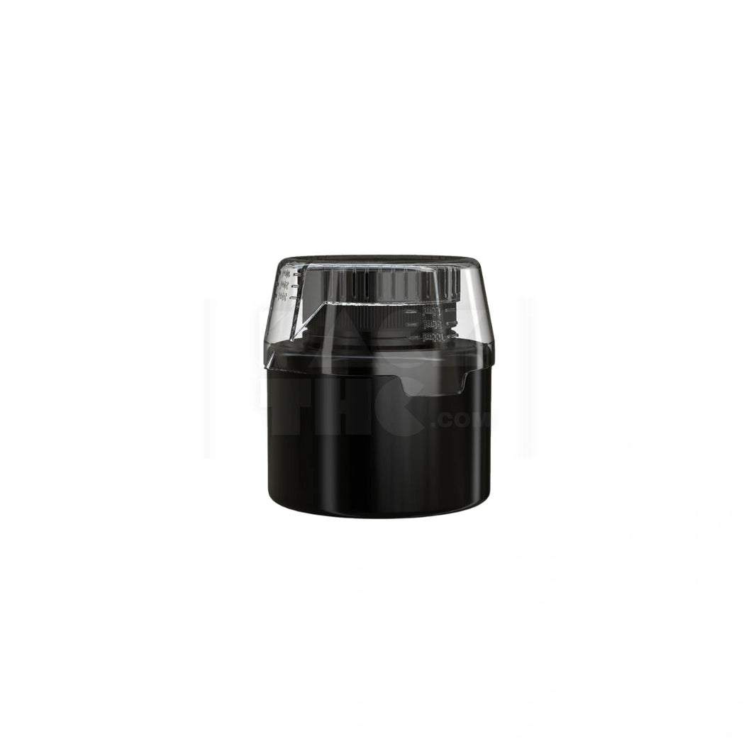 250ML AVIATOR CR BASE BOTTLE WITH INTERGRATED LINER &TAMPER EVIDENT BREAK-OFF BAND & DOSING CUP (OPAQUE BLACK BOTTLE, OPAQUE BLACK CLOSURE WITH CLEAR NATURAL DOSING CUP) - (120 count) Pack THC