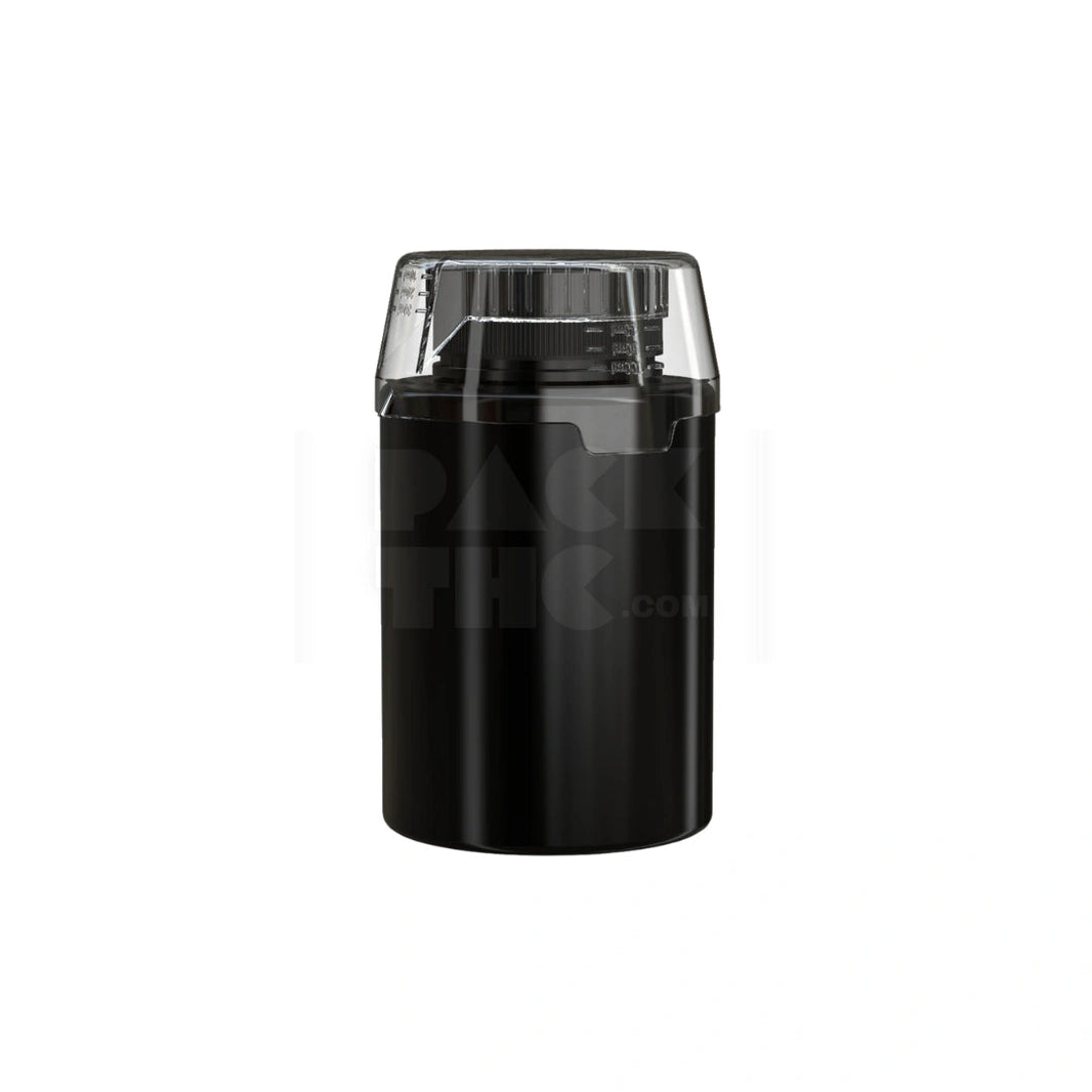 500ML AVIATOR CR BASE BOTTLE WITH INTERGRATED LINER &TAMPER EVIDENT BREAK-OFF BAND & DOSING CUP (OPAQUE BLACK BOTTLE, OPAQUE BLACK CLOSURE WITH CLEAR NATURAL DOSING CUP) - (60 count) Pack THC