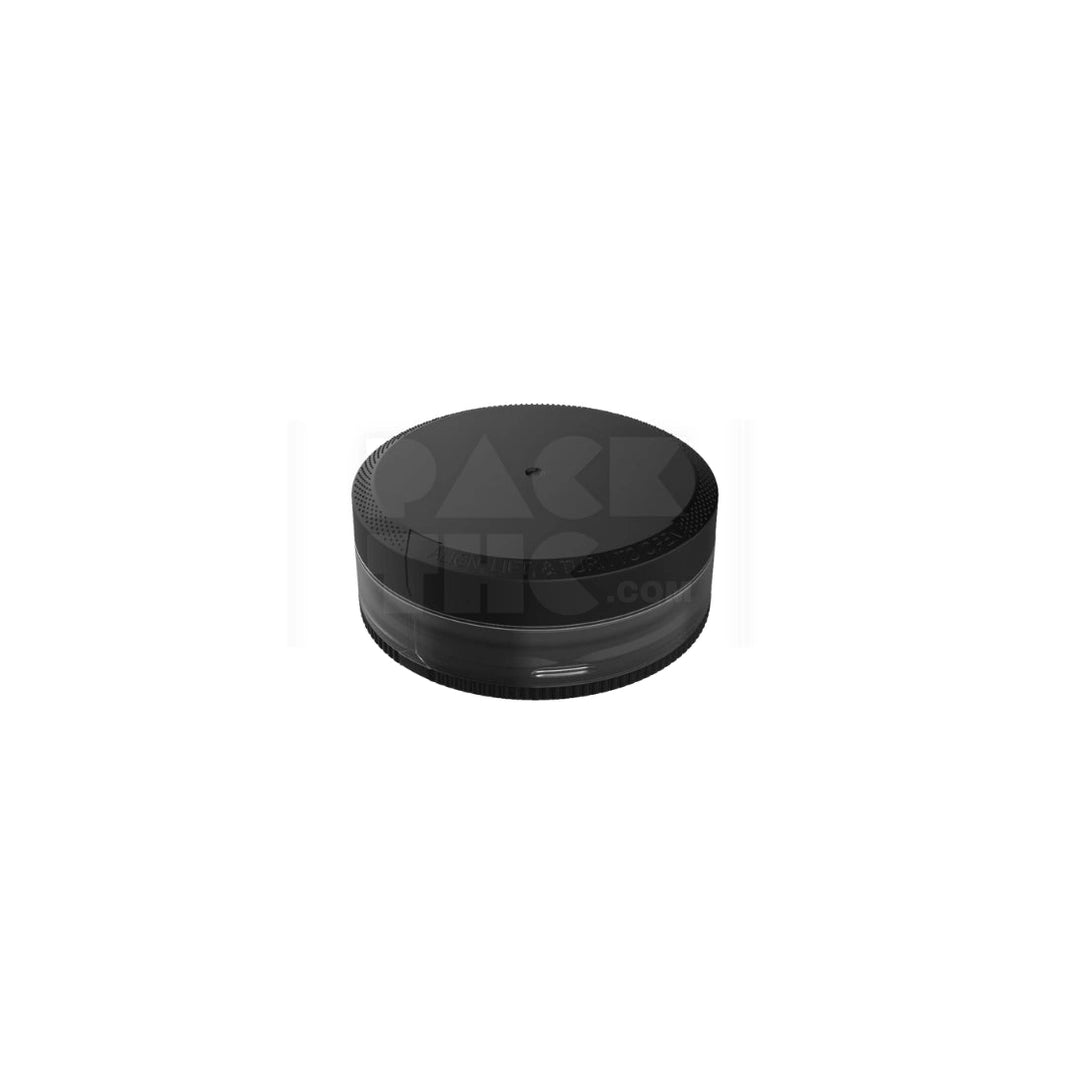 40G CHUBBY GORILLA® DUAL COMPARTMENT POUCH CONTAINER WITH CR UPPER CLOSURE (STANDARD MATTE NATURAL CONTAINER WITH OPAQUE BLACK CLOSURES) - (600 count) Pack THC