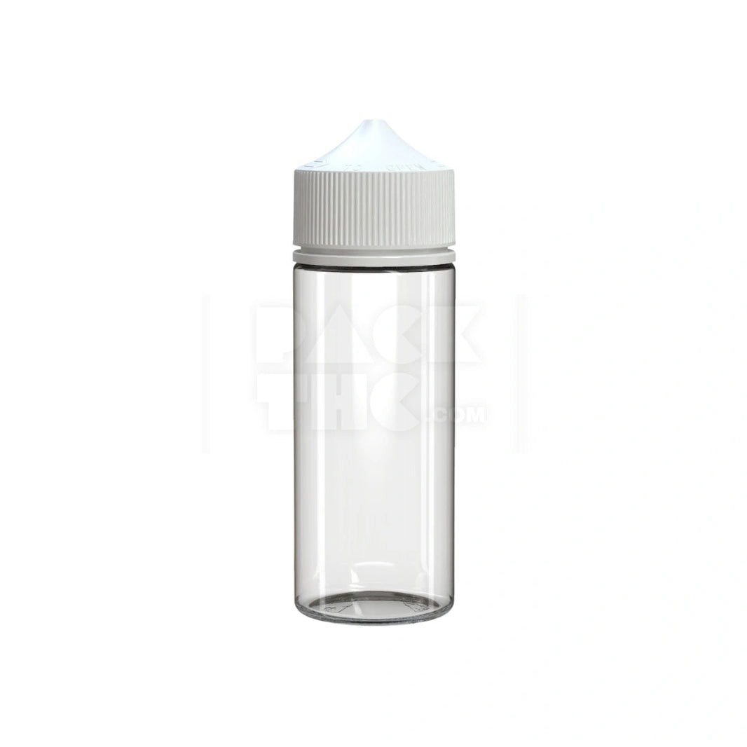 120ML Clear Natural V3 PET Unicorn Bottle with Opaque White CR Closure
