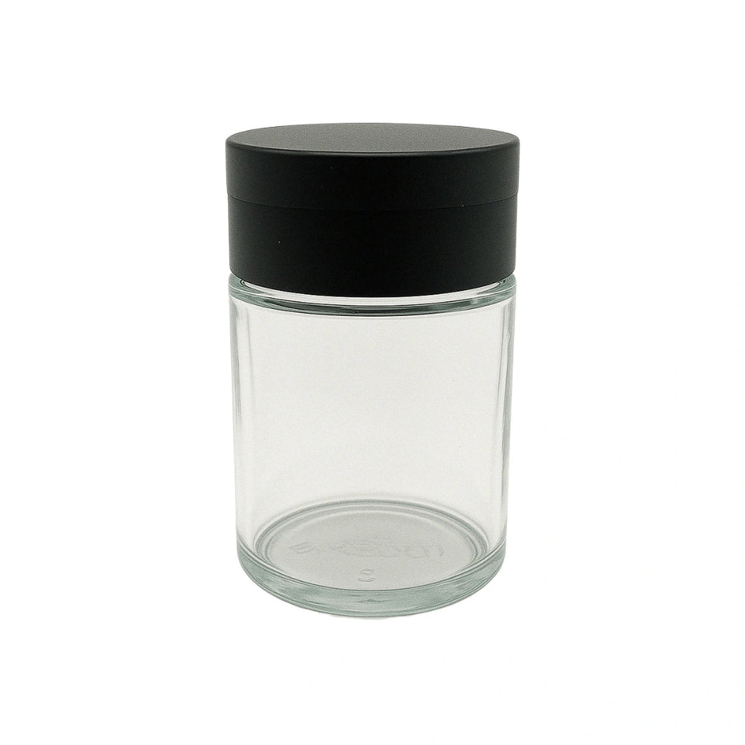 spice grinder with 4oz storage jar matte black
