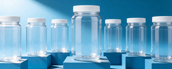 ROUND WIDE PLASTIC JARS