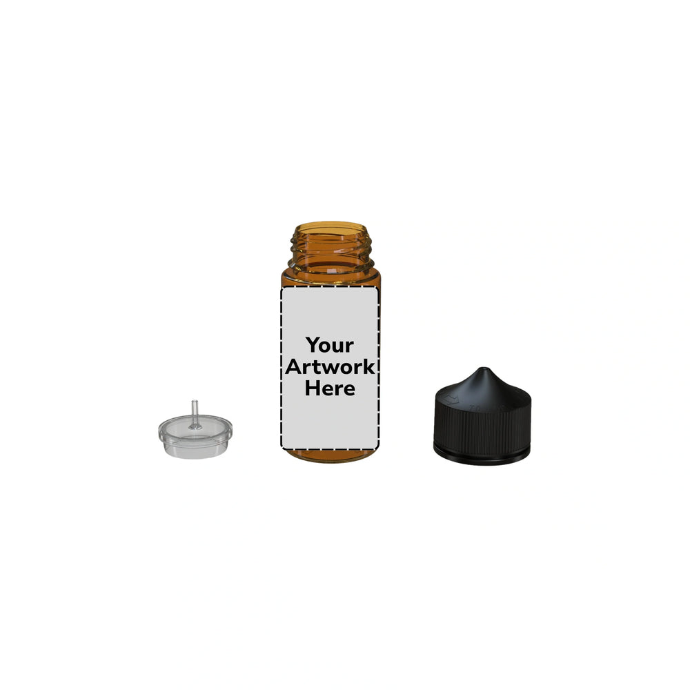 100ml v3 unicorn bottle translucent amber
