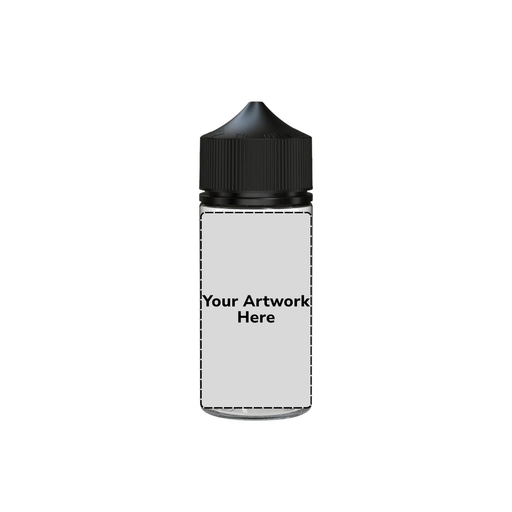 100ml v3 unicorn bottle clear black cap