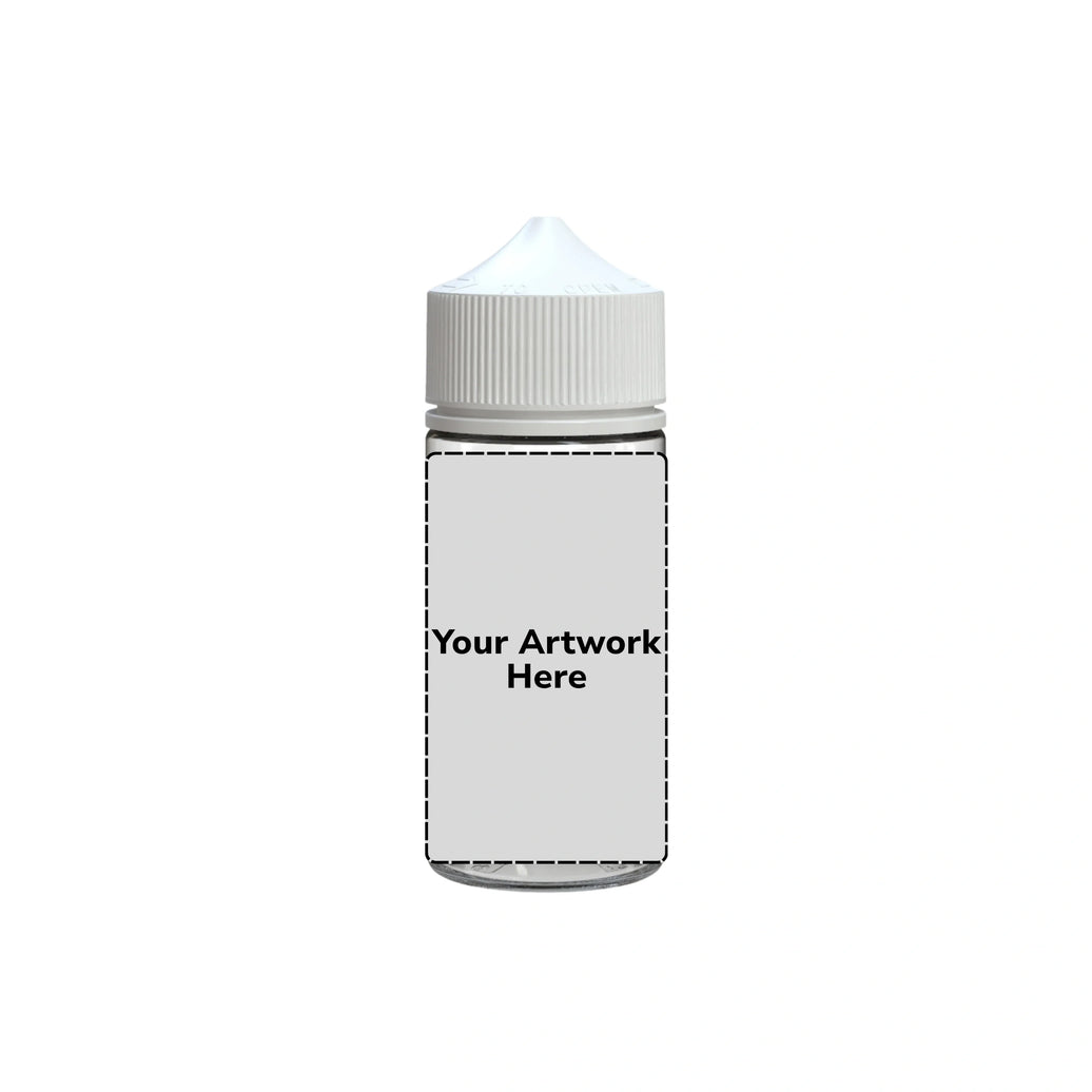100ml v3 unicorn bottle clear white cap