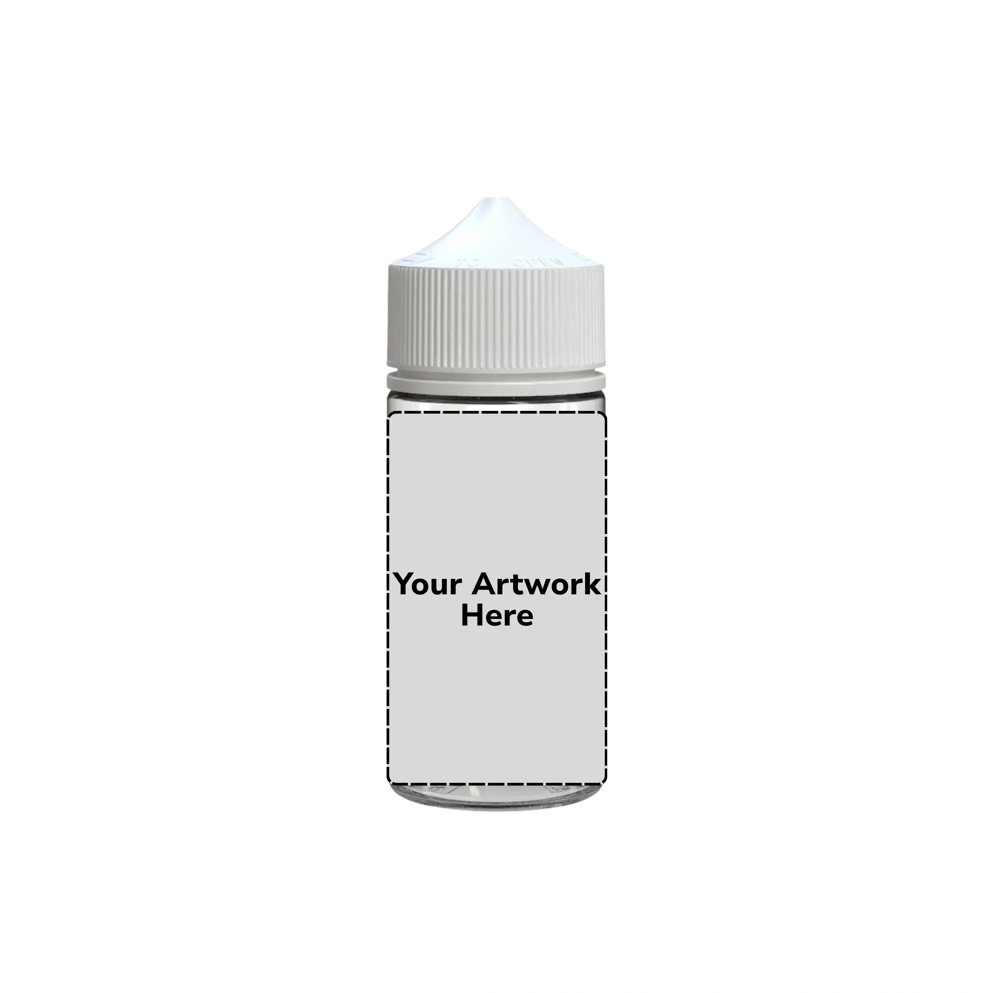 100ml v3 unicorn bottle clear white cap