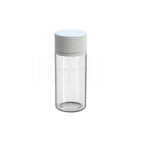 100ml spiral cr bottle clear natural white cap 400 count