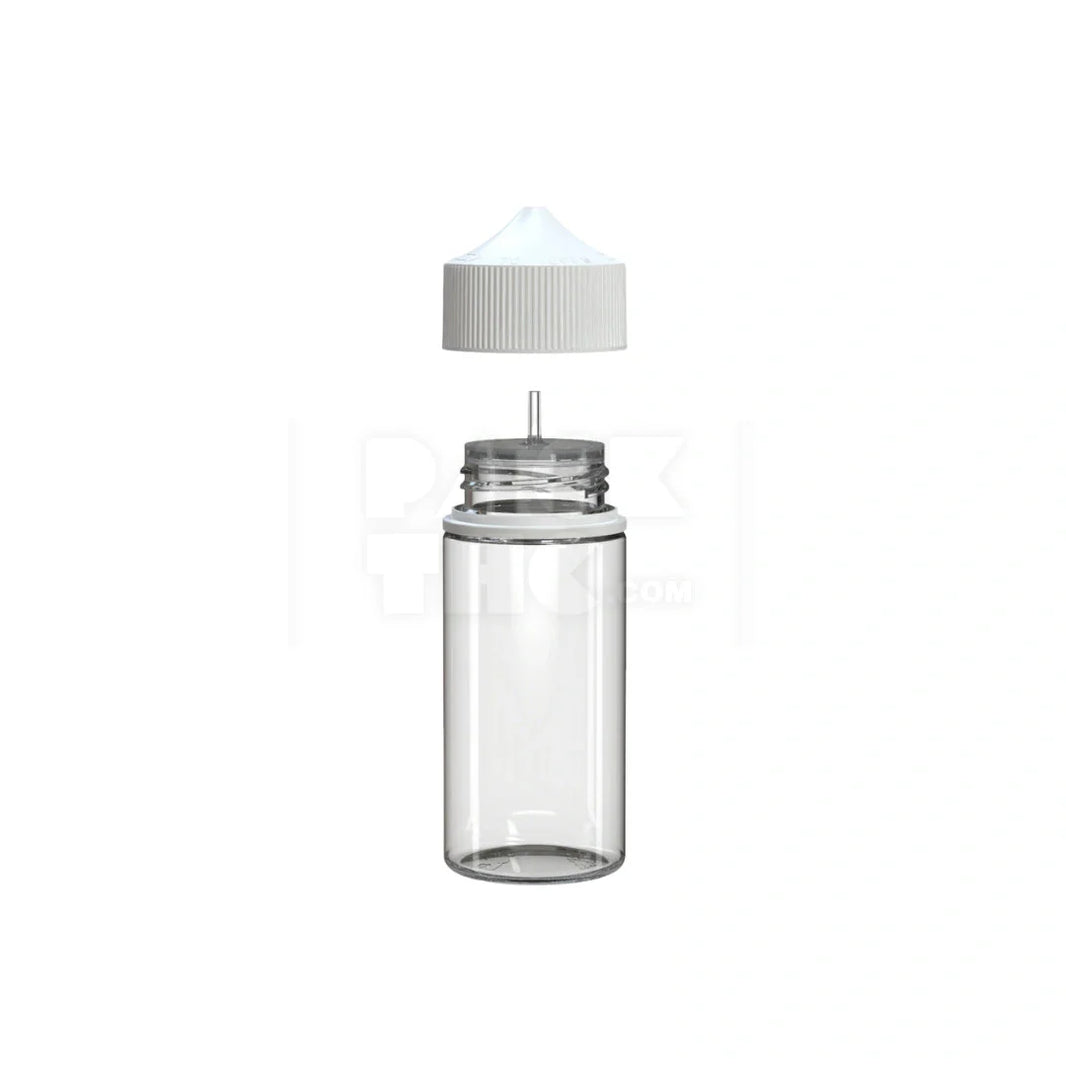 image 100ml v3 pet unicorn bottle cr clear natural white cap 400 count