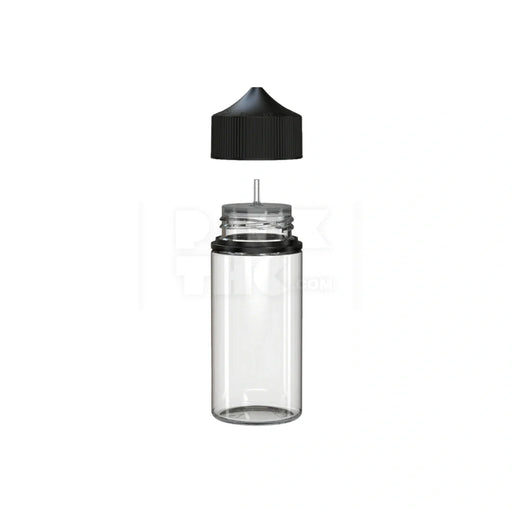 100ml v3 pet unicorn bottle cr clear natural black cap 400 count