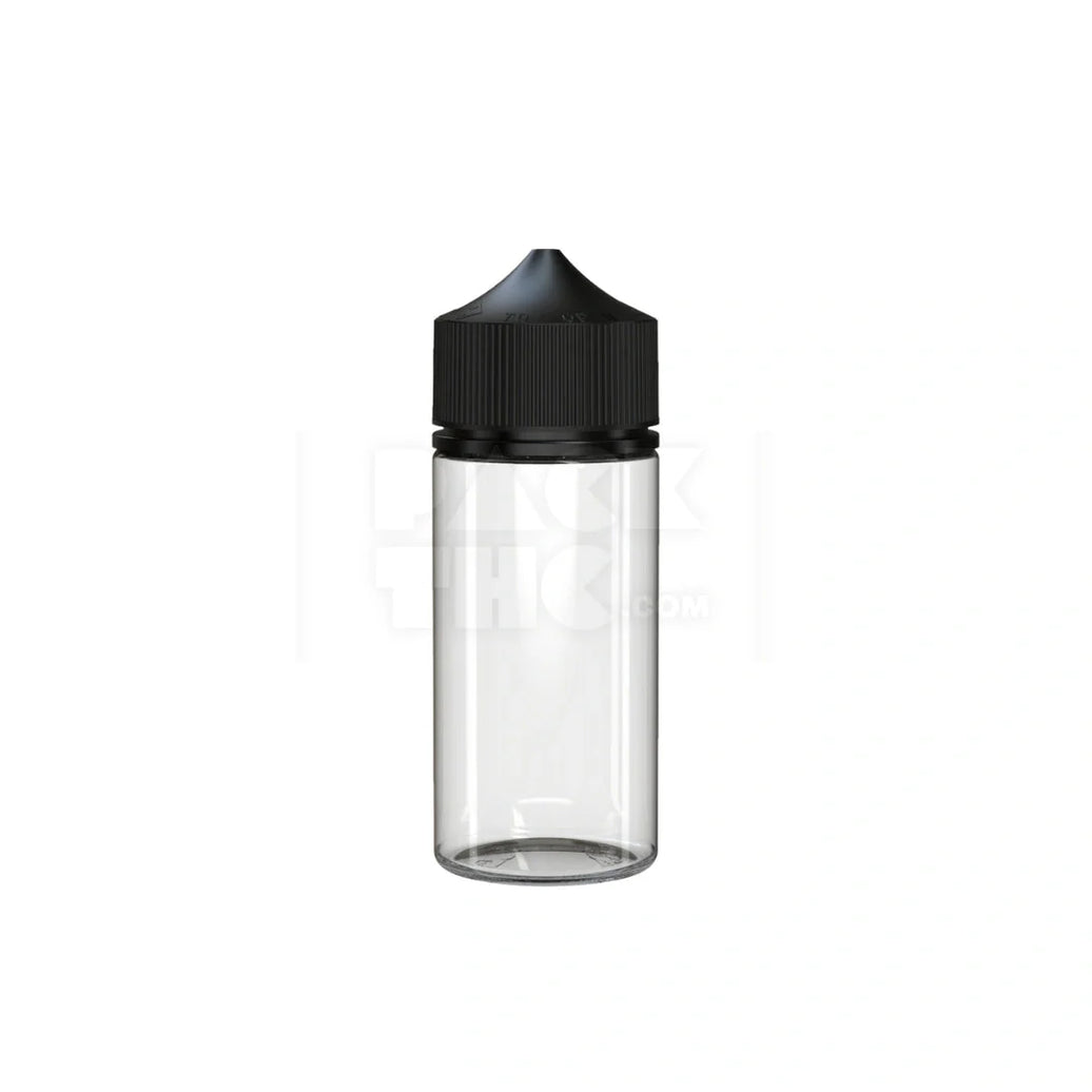 100ml v3 pet unicorn bottle cr clear natural black cap 400 count