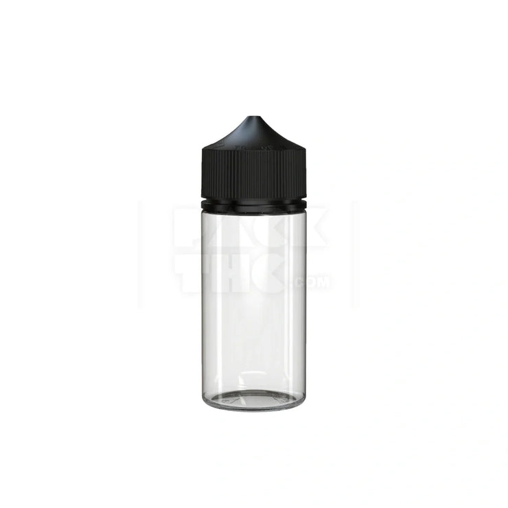 100ml v3 pet unicorn bottle cr clear natural black cap 400 count