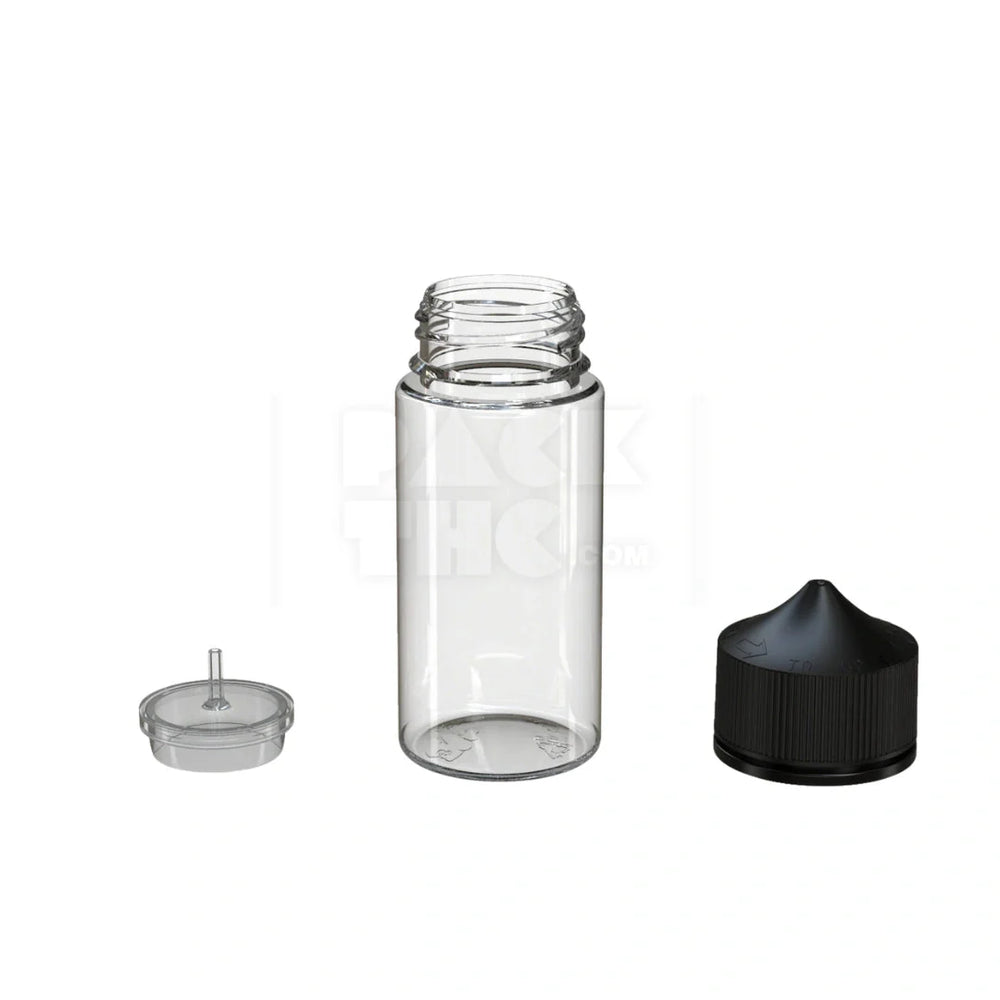 100ml v3 pet unicorn bottle cr clear natural black cap 400 count