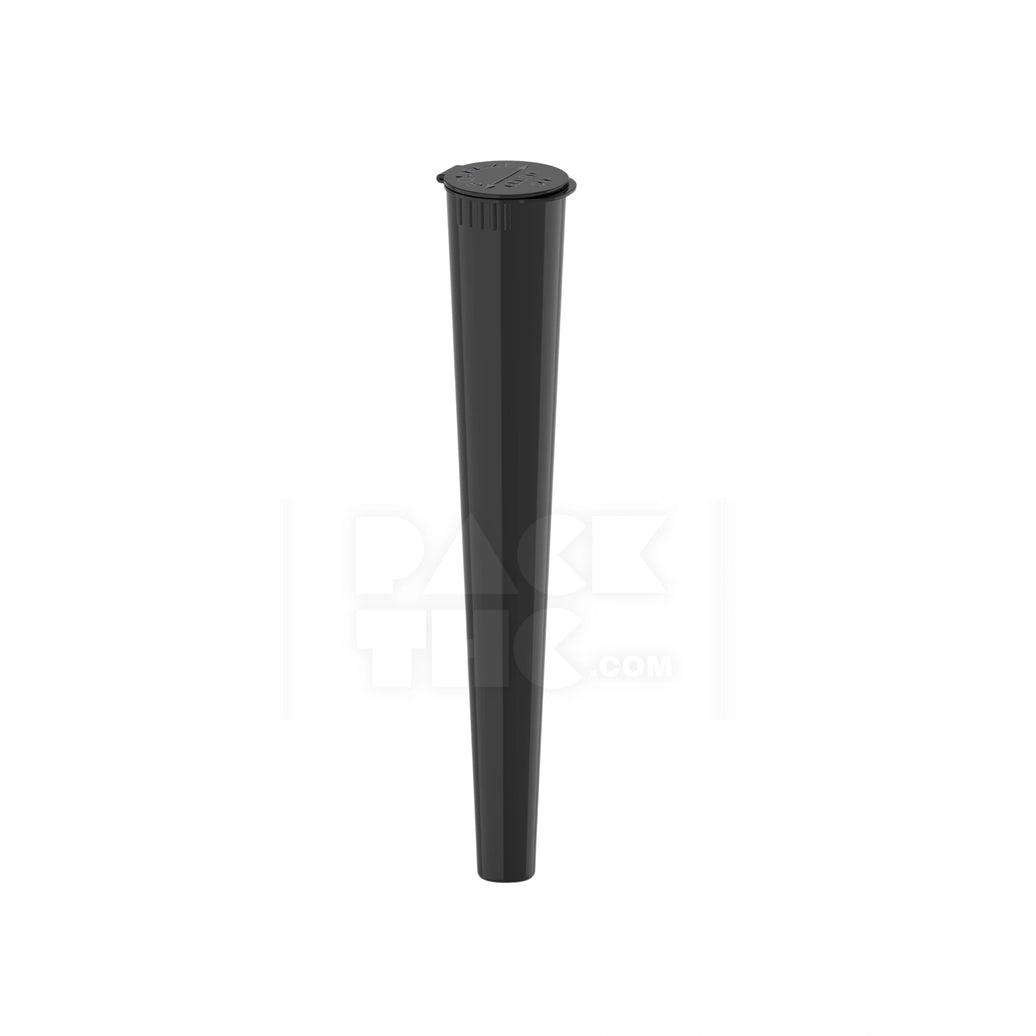 108MM CR PRE ROLL CONE POP-TOP TUBE - BLACK | PackTHC - (1000)
