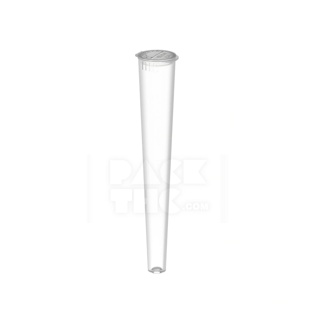 108MM CR PRE ROLL CONE POP-TOP TUBE - CLEAR | PackTHC - (1000)