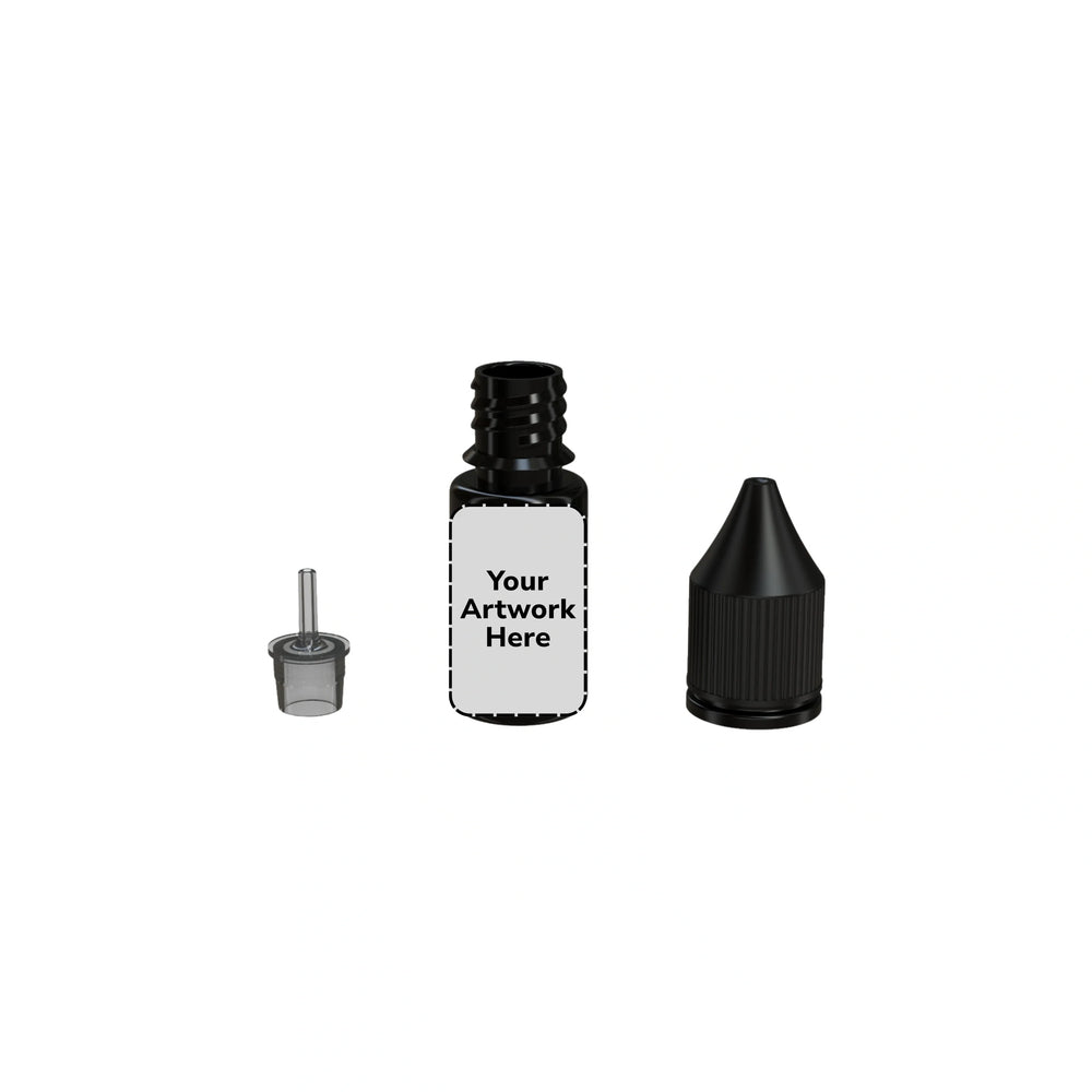 10ml v3 unicorn bottle translucent black