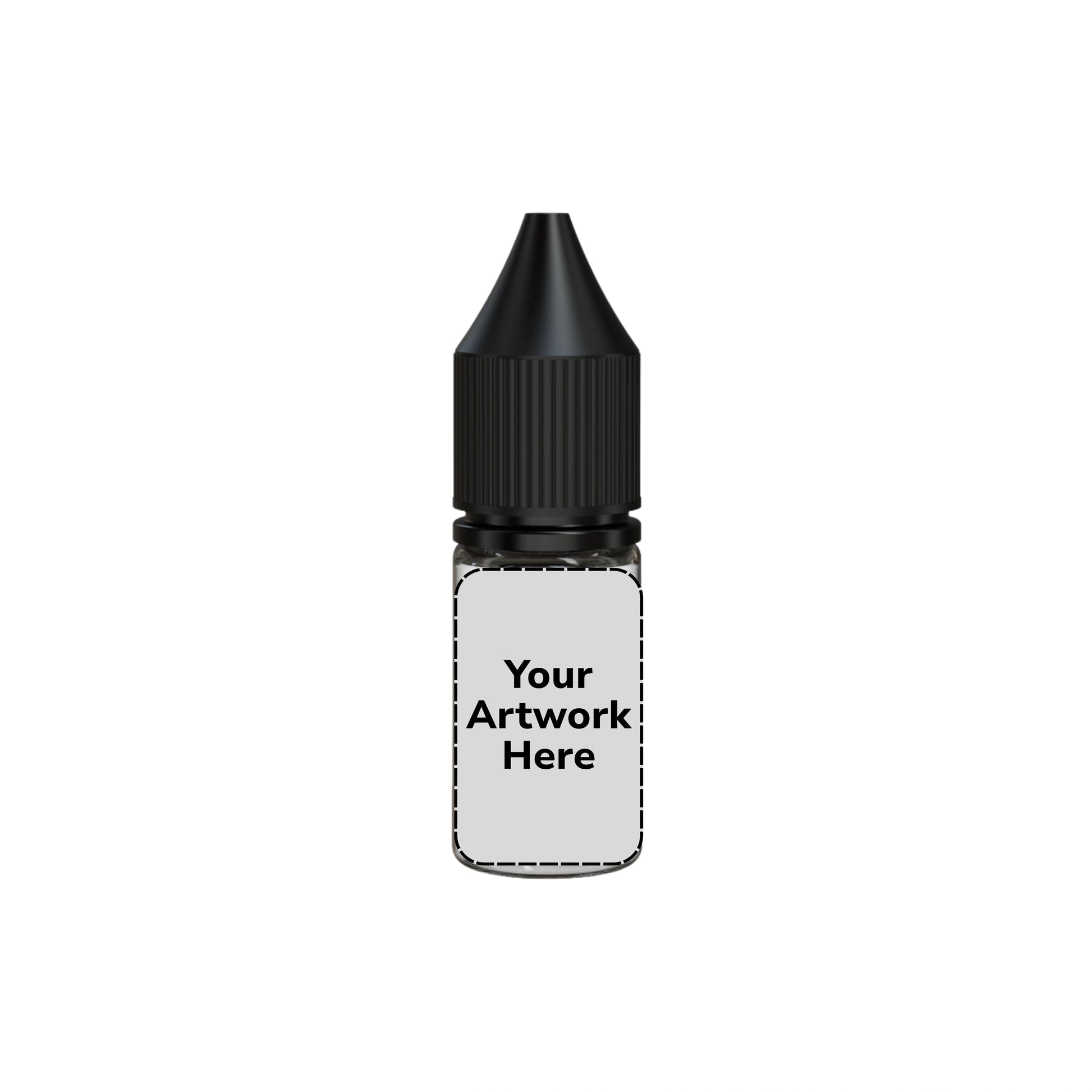 10ml unicorn bottle clear black cap