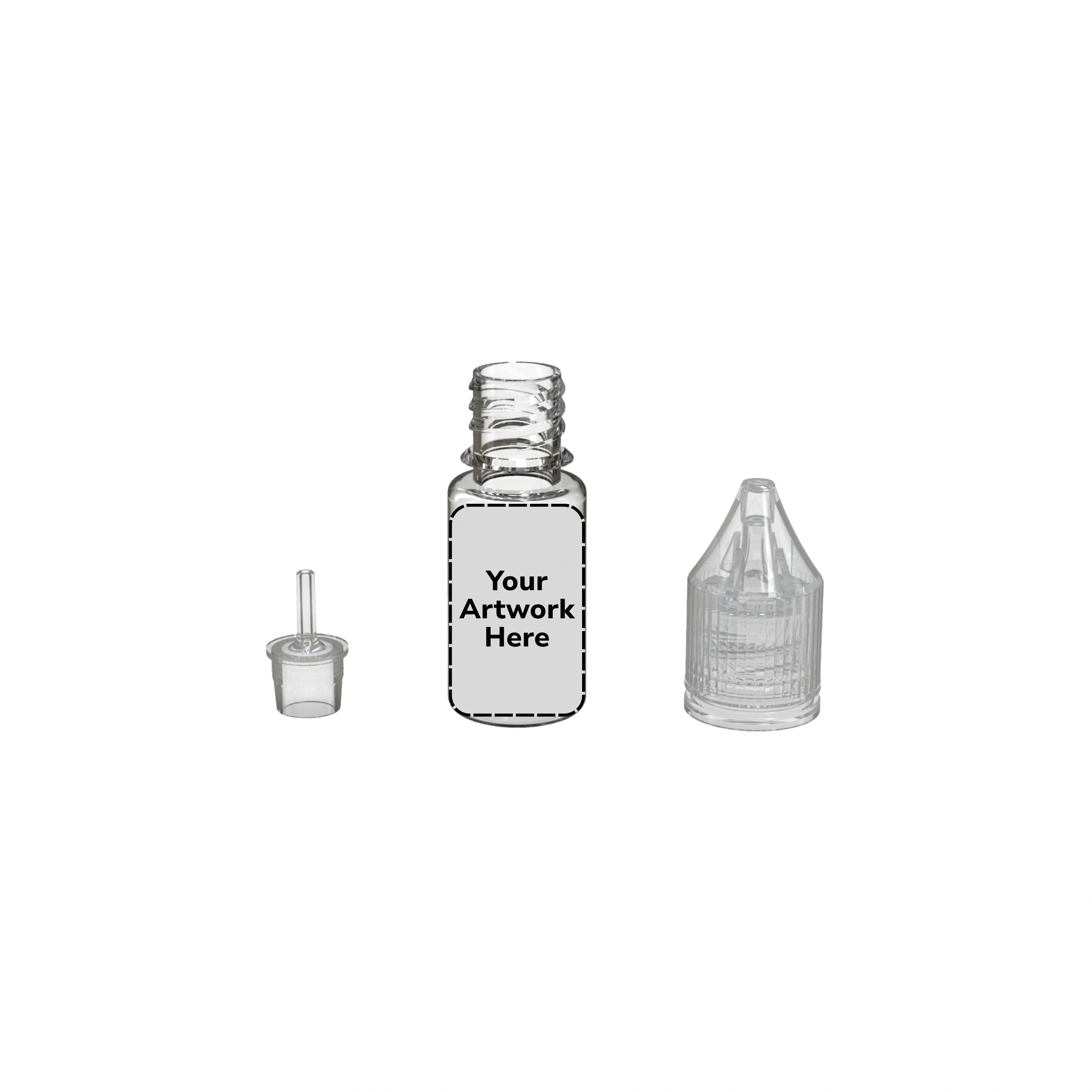 10ml unicorn bottle clear clear cap