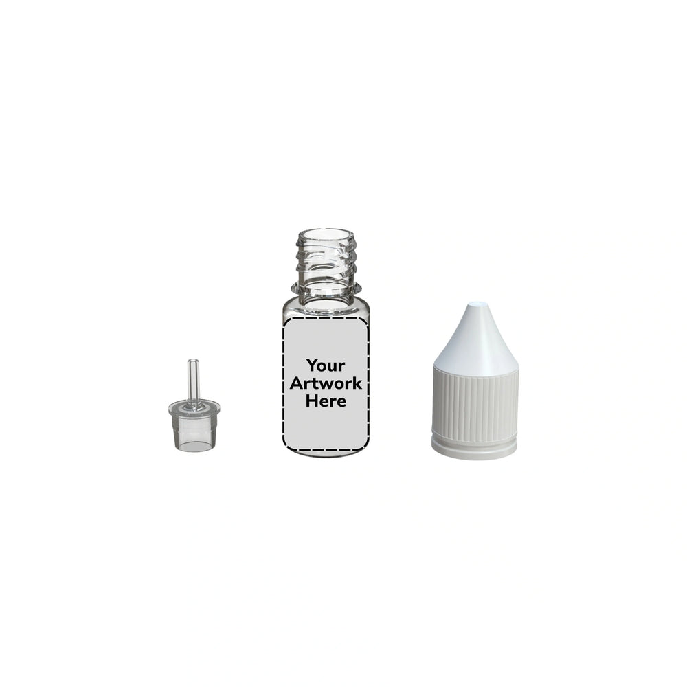 10ml v3 unicorn bottle clear white cap