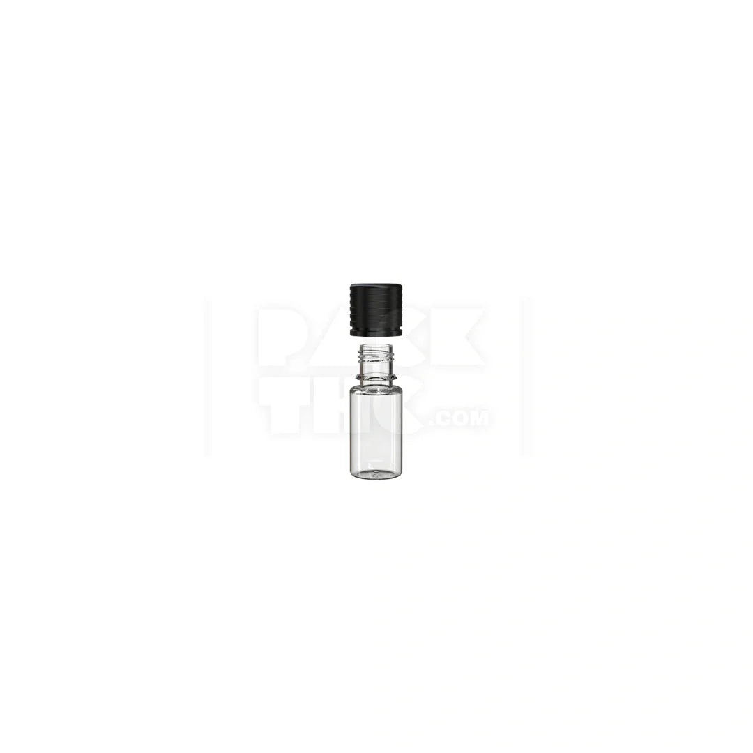 10ml spiral cr bottle clear natural black cap 1000 count