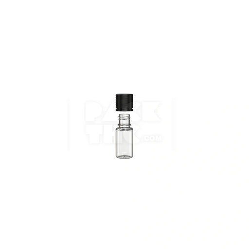 10ml spiral cr bottle clear natural black cap 1000 count