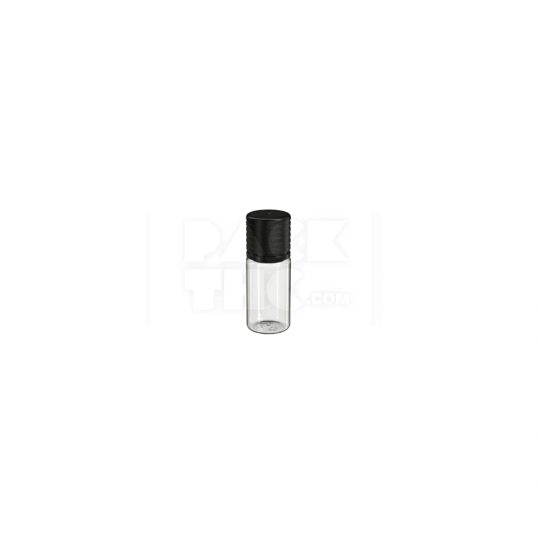 10ml spiral cr bottle clear natural black cap 1000 count