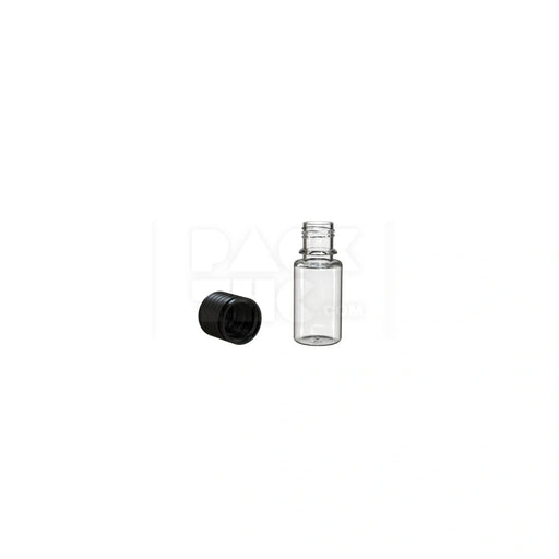 10ml spiral cr bottle clear natural black cap 1000 count