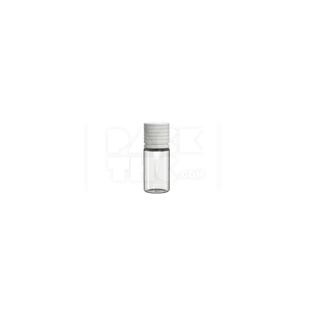 10ml spiral cr bottle clear natural white cap 1000 count