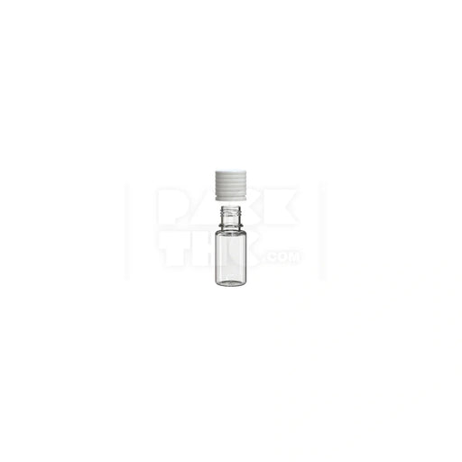 10ml spiral cr bottle clear natural white cap 1000 count
