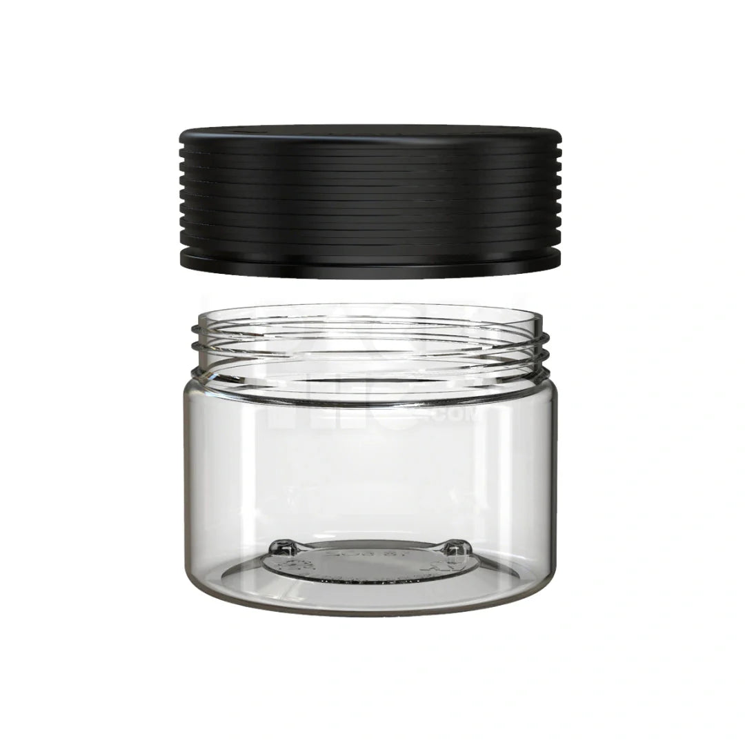 10oz 300cc spiral cr xl container clear natural black cap 80 count