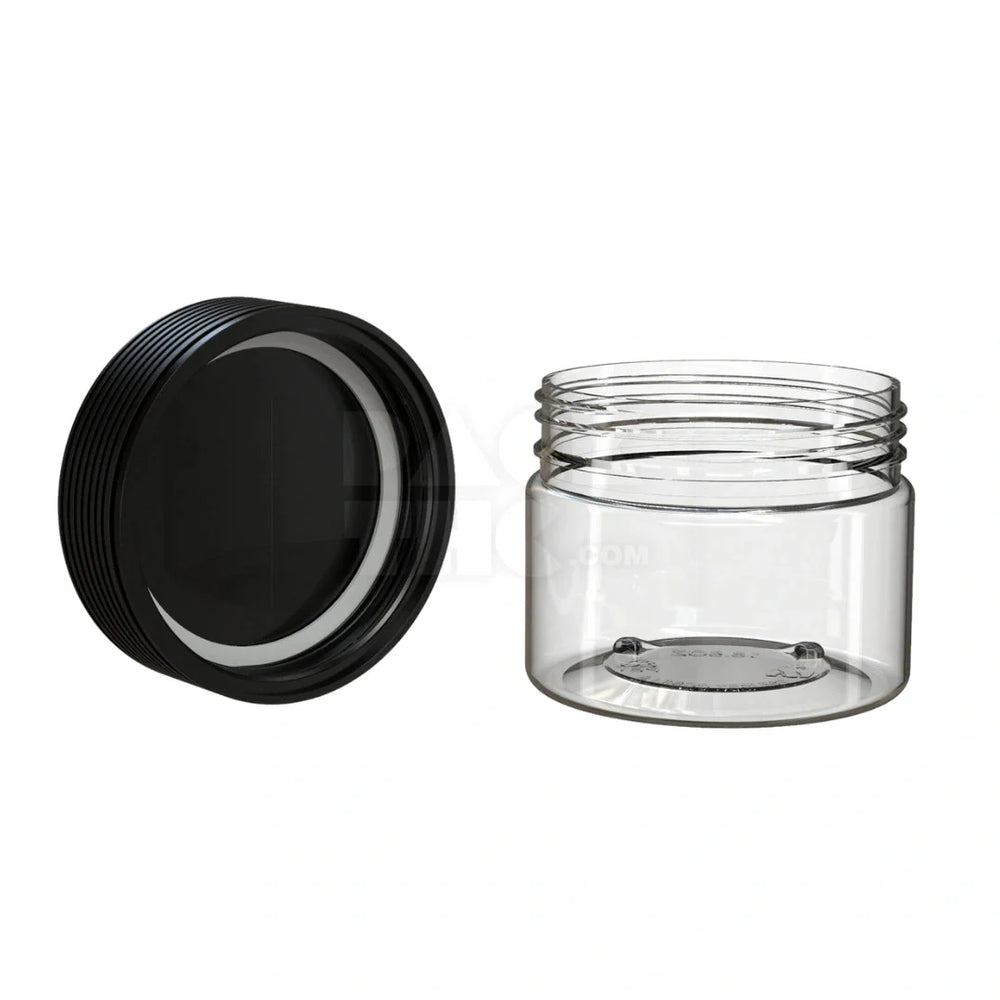 10oz 300cc spiral cr xl container clear natural black cap 80 count