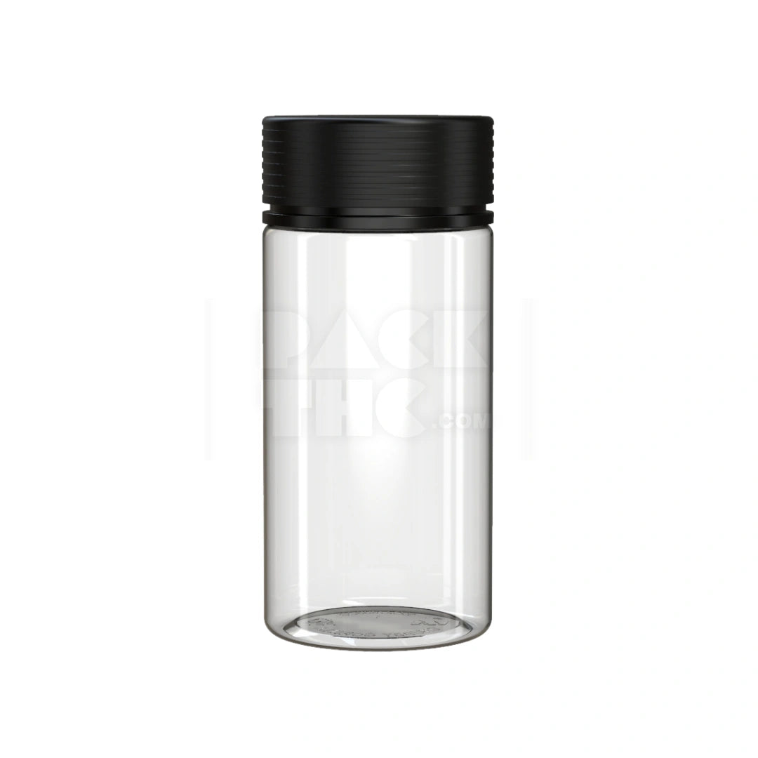 10oz 300cc spiral wide mouth container clear natural black cap 120 count