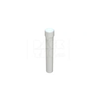 115mm aviator tube flat bottom opaque white 500 count