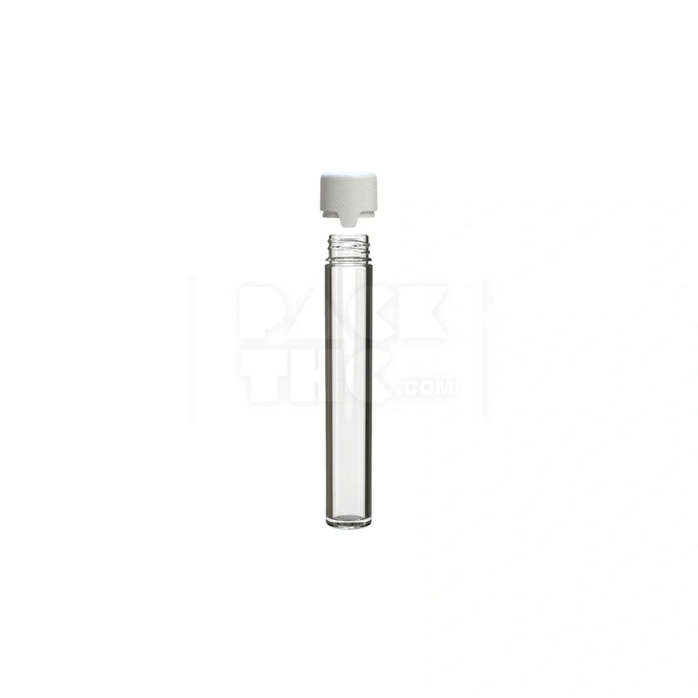 115mm aviator tube flat bottom clear natural white cap 500 count
