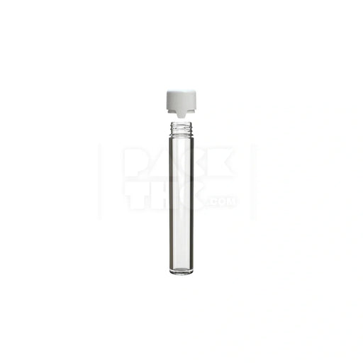 115mm aviator tube flat bottom clear natural white cap 500 count
