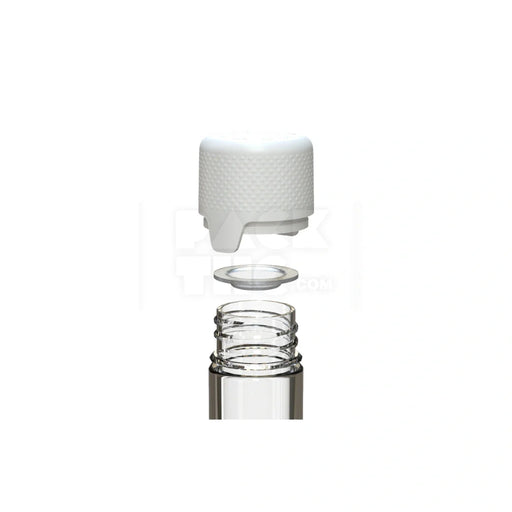 115mm aviator tube flat bottom clear natural white cap 500 count