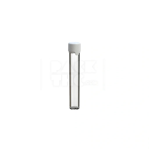 115mm aviator tube flat bottom clear natural white cap 500 count