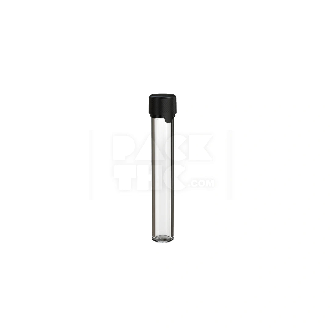 115mm aviator tube flat bottom clear natural black cap 500 count